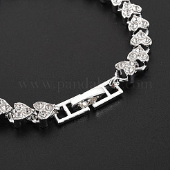 Теннисный браслет с кристаллами и стразами&nbsp;BJEW-N015-014S