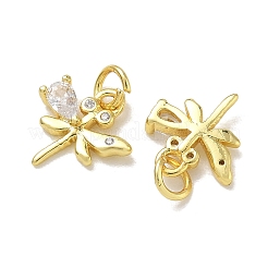 Micro pavé di zirconi chiari in ottone con ciondoli in vetro&nbsp;CU-CBA6E4E-16G