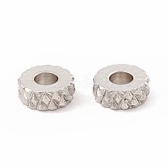 Не тускнеющие разделительные бусины из нержавеющей стали 201&nbsp;STAS-A057-25A-P