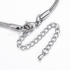 Bracciali a catena a serpente in acciaio inossidabile 304 anti-ossidazione&nbsp;X-BJEW-H491-01P