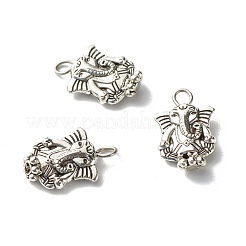 Encantos de cuentas de aleación de estilo tibetano de elefante&nbsp;PALLOY-JF00948
