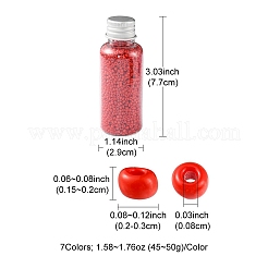 23338шт 7 стильные круглые стеклянные бусины&nbsp;SEED-YW0002-25