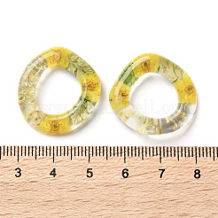 Подвески из прозрачной смолы с внутренними сухоцветами&nbsp;LS-RESI-A043-07A