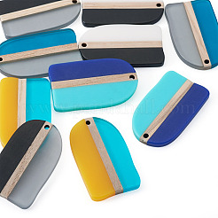 10шт 5 цвета подвески из смолы и дерева&nbsp;RESI-TA0004-53