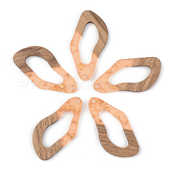Pendentifs en résine transparente et bois de noyer&nbsp;RESI-S389-009A-B