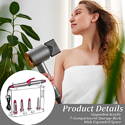 Portautensili per lo styling dei capelli in acrilico trasparente&nbsp;ODIS-WH0030-341