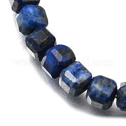 Браслеты из натуральных кубических бусин лазурита для мужчин и женщин&nbsp;BJEW-JB12277