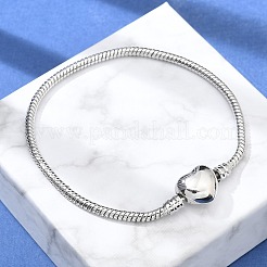 Bracciali a maglie con catene a serpente in ottone per donna&nbsp;BJEW-G736-02P