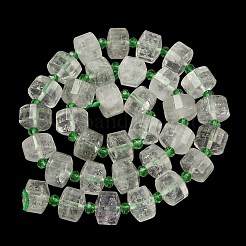 Естественный зеленый кварцевые нити бисера&nbsp;G-G453-G02-7x12mm