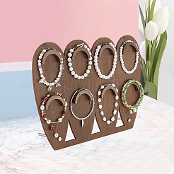 1 ensemble de présentoirs à bijoux en bois à 2 niveaux&nbsp;ODIS-SC0001-14B