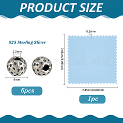 Retro-Abstandshalter aus Sterlingsilber&nbsp;STER-PH0004-77A