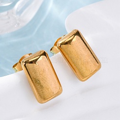 Pendientes de botón de acero inoxidable 304&nbsp;EJEW-C099-21G