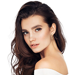 20 шт. 5 стиля латунных сережек-крючков с кубическим цирконием&nbsp;KK-ME0002-56