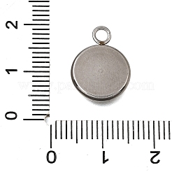 Pendentifs cabochons en acier inoxydable 304&nbsp;STAS-F365-02D-P
