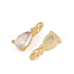 Латунные микропаве прозрачные кубические циркониевые подвески&nbsp;KK-A269-30G