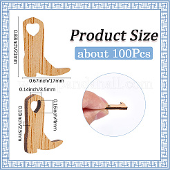 2 сумка миниатюрные деревянные ковбойские сапоги украшения поделки&nbsp;DJEW-SP0001-08