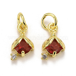 Стойки обшивки латунь микро проложить кубическую прелесть диоксида циркония&nbsp;KK-F832-01-G