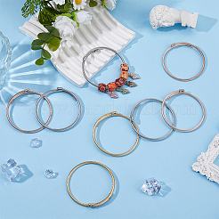 24 Stück 3 Farben 304 Edelstahl gedrehte Seilform Armreifen für Frauen&nbsp;BJEW-HS0001-03