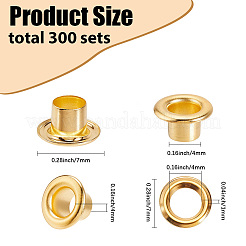 300 комплект железных люверсов для люверсов&nbsp;SCRA-GF0001-09B