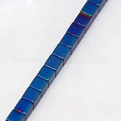 Electroplate non magnetici ematite sintetico fili di perline&nbsp;G-J170B-2x2mm-M