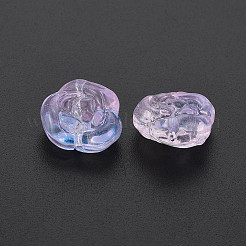 Perline di vetro trasparenti bicolore da cuocere&nbsp;GLAA-S190-022-B01