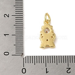 Pendenti in zirconi cubici trasparenti in micro pavè di ottone&nbsp;KK-R162-021B-G