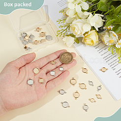 36 шт. 6 стиля латунных коннекторов для кабошонов&nbsp;KK-BC0015-25