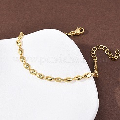 Браслеты из латунной цепочки для женщин&nbsp;BJEW-C140-08G