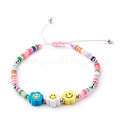 Bracelets de perles de nylon tressés réglables&nbsp;BJEW-JB06198
