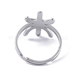 Регулируемые кольца для пальцев из нержавеющей стали 201&nbsp;RJEW-C074-02P