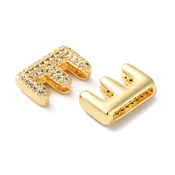 Dia-Charms mit Gestellbeschichtung aus Messing mit Mikropavé-Zirkonia&nbsp;KK-C084-34G-E
