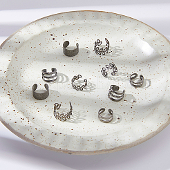 16 сумка из сплава c-образные серьги-манжеты для унисекс&nbsp;EJEW-DC0001-49B