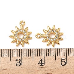 Латунные микропаве прозрачные кубические циркониевые подвески&nbsp;KK-B160-24G