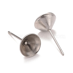 Серьги-гвоздики из нержавеющей стали марки 304&nbsp;STAS-L238-082F-P