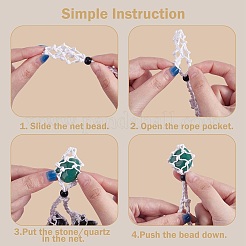 Регулируемый плетеный нейлоновый шнур и шнуры из вощеной хлопчатобумажной нити мешочек макраме изготовление ожерелья&nbsp;NJEW-SW00019-04