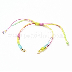 Fabricación de brazalete de poliéster teñido en segmento ajustable&nbsp;AJEW-JB00793