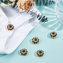 5 Stück Messing-Strass-Manschettenknöpfe&nbsp;FIND-CY0001-63G