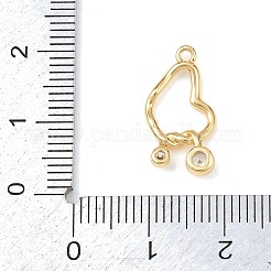 Латунные микропаве прозрачные подвески с фианитом&nbsp;KK-G545-06G