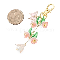 Decorazioni con pendenti di fiori in acrilico&nbsp;HJEW-JM04196