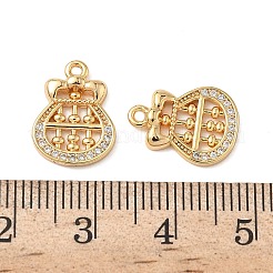 Латунные микропаве прозрачные кубические циркониевые подвески&nbsp;KK-B160-03G