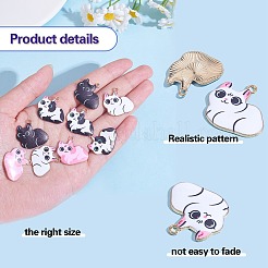 42шт 7 цвета сплава эмалевые подвески&nbsp;ENAM-SZ0003-31