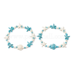 2шт. синтетические бирюзовые бусины&nbsp;BJEW-JB12018