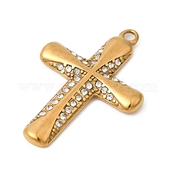 Подвески из нержавеющей стали 304 со стразами&nbsp;STAS-B128-09G-03