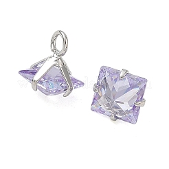 Charms in ottone zirconi a pavé di ottone&nbsp;CU-CBABEB3-05P-04