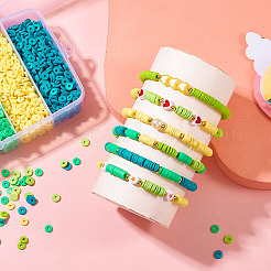 5640шт 6 цвета бусины из полимерной глины ручной работы&nbsp;CLAY-TA0001-58