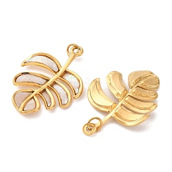 304 Edelstahl Pavé-Anhänger aus natürlichen Muscheln&nbsp;STAS-U061-18G-01