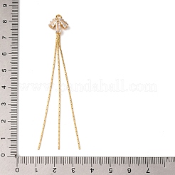 Messing Micro Pave klare Zirkonia große Anhänger&nbsp;KK-G510-12G