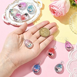 10шт прозрачные стеклянные подвески&nbsp;GLAA-YW0004-20A