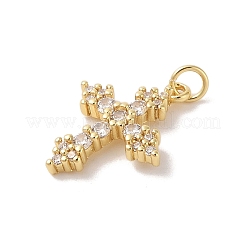 Cremagliera placcatura micro ottone spianare pendenti zirconi&nbsp;KK-Z047-08G-01-RS
