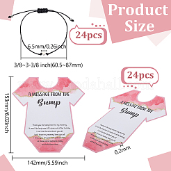 24 pz di cartellini espositivi per braccialetti in carta stampata con parole&nbsp;BJEW-FG0001-05B